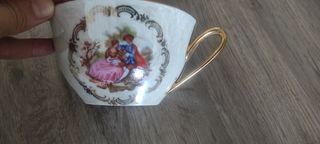 Juego café porcelana antiguo - 12 tazas