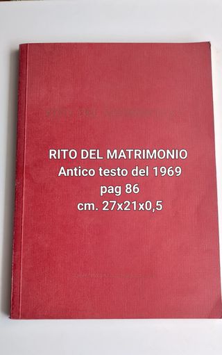 Rito Matrimonio 1969 - Antico Testo