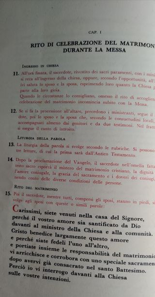 Rito Matrimonio 1969 - Antico Testo