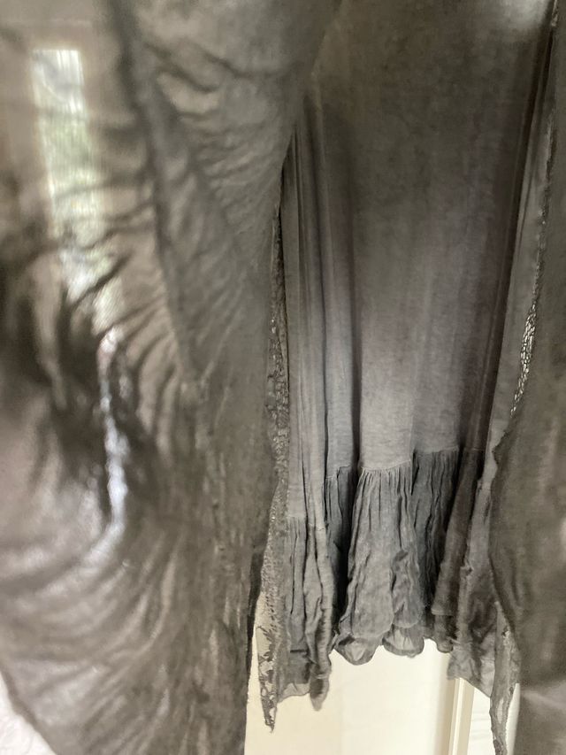 Vestito Donna Grigio Doppio Strato