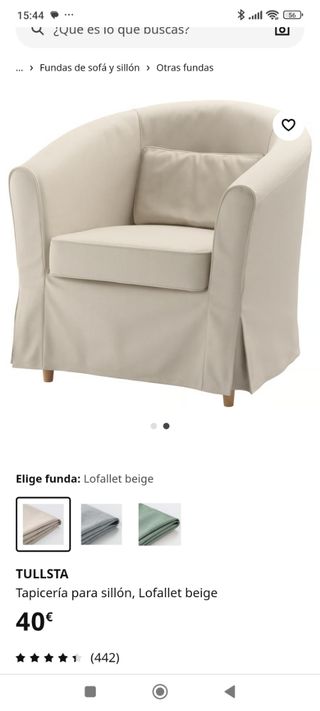 Funda sillón TULLSTA beige