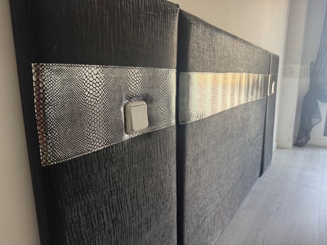 CABECERO CAMA, CÓMODA ,MESILLAS Y ESPEJOS