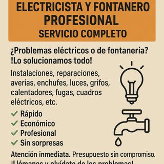 Electricista y fontanero profesional