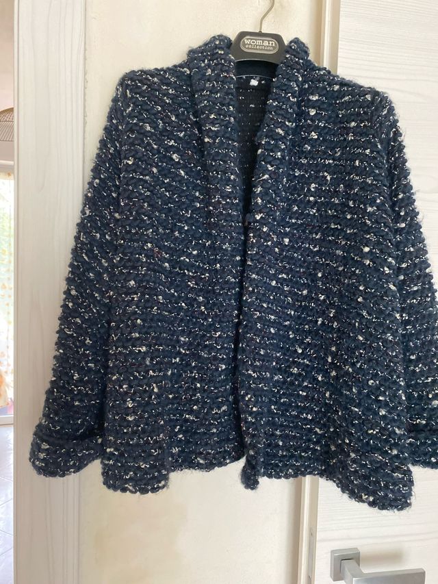 Giacca Cardigan blu multicolor