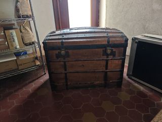 Baule antico legno ferro fine '800