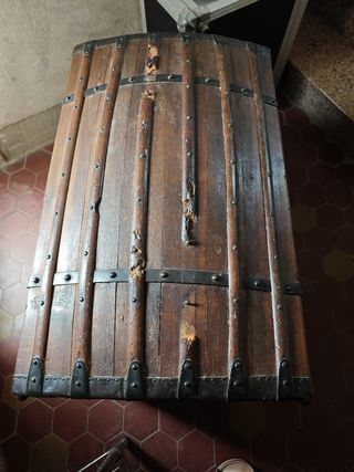 Baule antico legno ferro fine '800