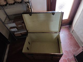 Baule antico legno ferro fine '800