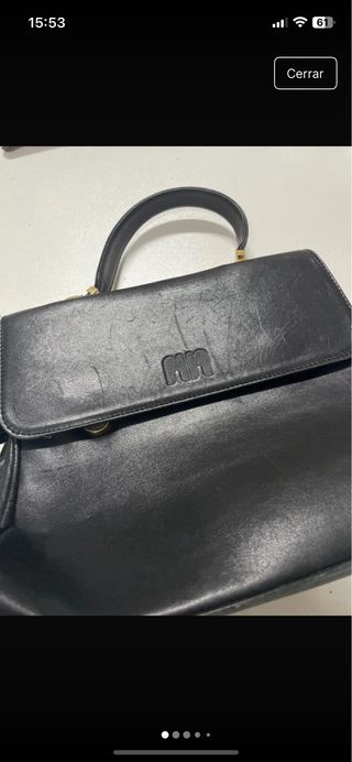Bolso negro piel mujer - bandolera