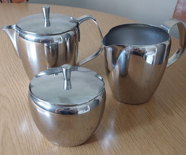 Juego lechera azucarero acero inoxidable