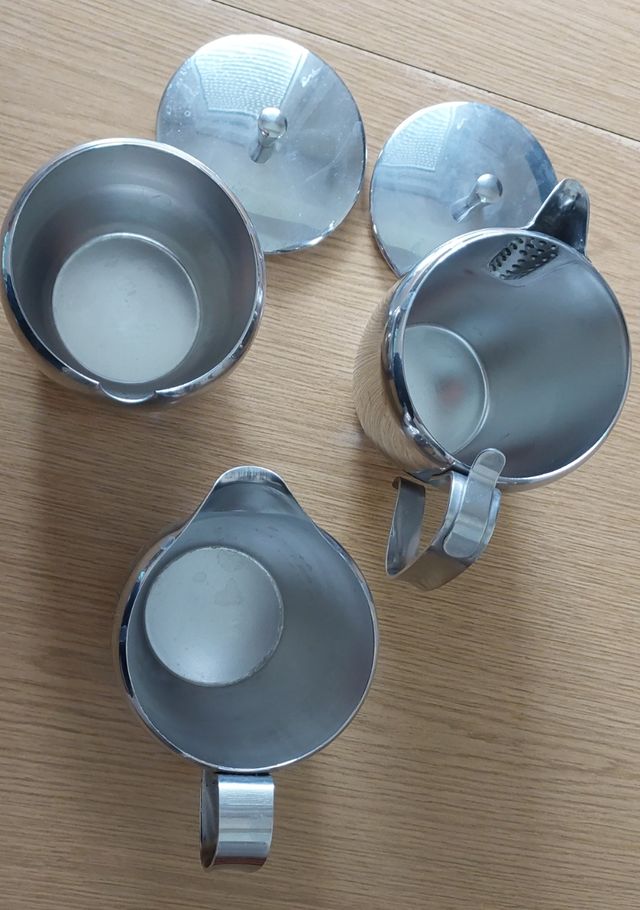 Juego lechera azucarero acero inoxidable