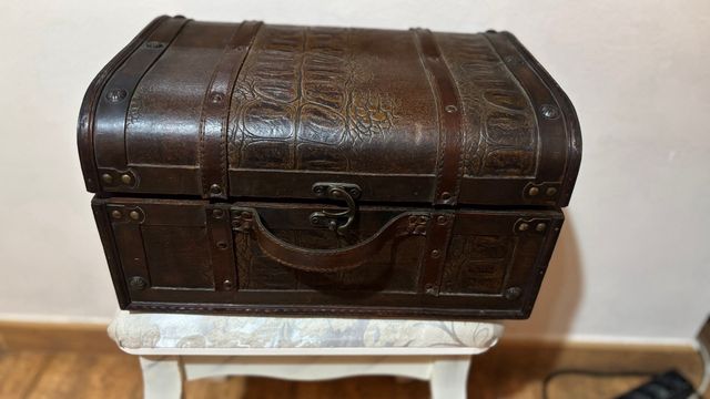 Baúl Vintage Piel y Madera