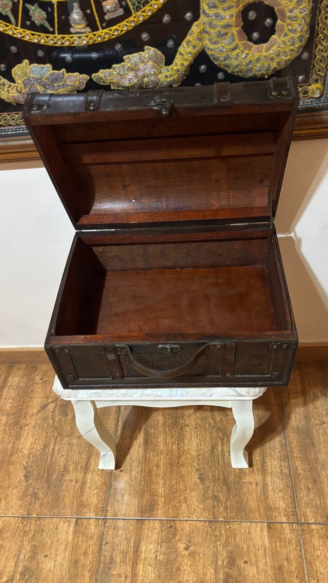 Baúl Vintage Piel y Madera
