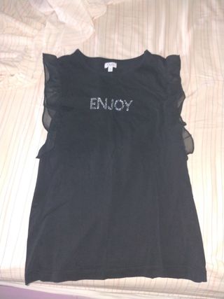 Maglietta nera bambina - Enjoy