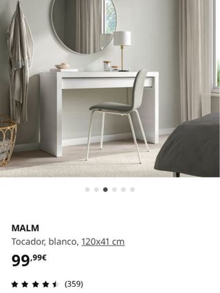 Tocador MALM blanco IKEA, escritorio, recibidor