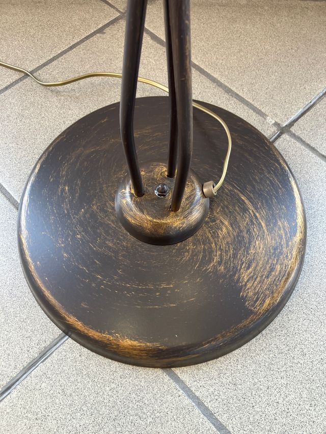 Lampada terra metallo marrone/oro
