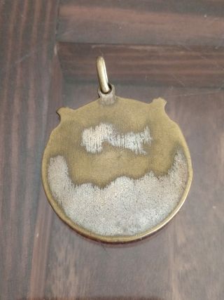 Medalla religiosa antigua bronce