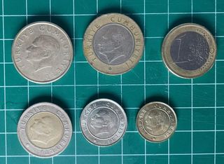 Monedas Turquía Liras y fracciones