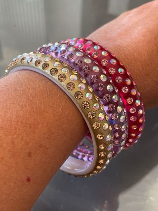 Bracciali Lucite Strass - 3pz