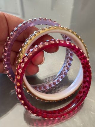 Bracciali Lucite Strass - 3pz