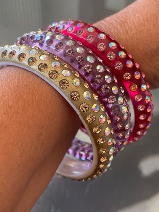 Bracciali Lucite Strass - 3pz