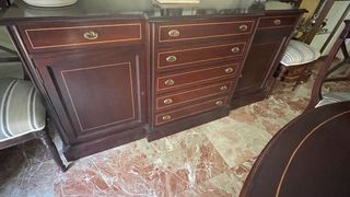 Comedor madera de caobilla maciza y aparador juego