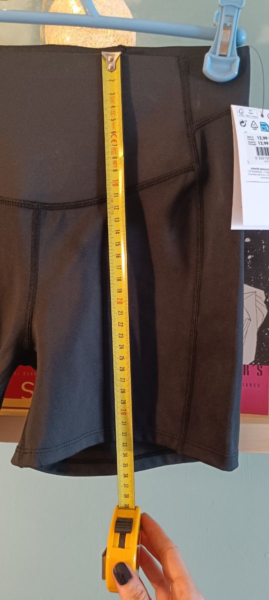 Shorts deportivos mujer M - negros