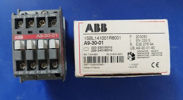 Contactor ABB A9-30-01 trifásico