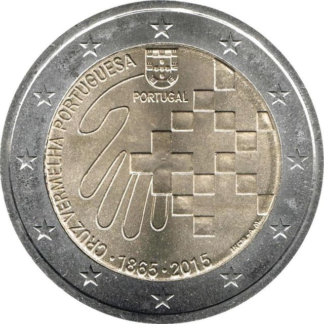 9 Monedas 2€ Portugal varios años Conmemorativa