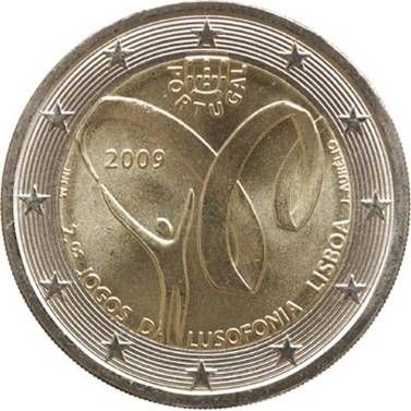 9 Monedas 2€ Portugal varios años Conmemorativa