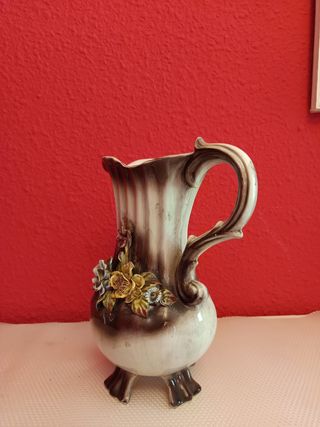 Jarrón Porcelana Italiana Nuova Apodimonte Vintage