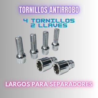 Tornillos Antirrobo para Separadores 4 + 2Llaves