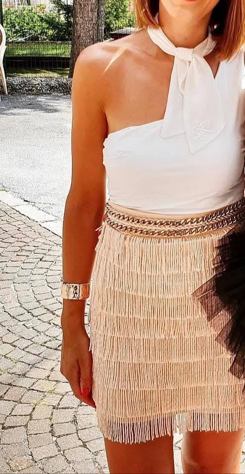 Minigonna con Frange Elisabetta Franchi