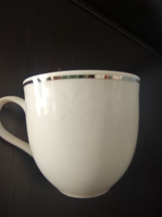 Servizio thè porcellana avorio con perfilo platino