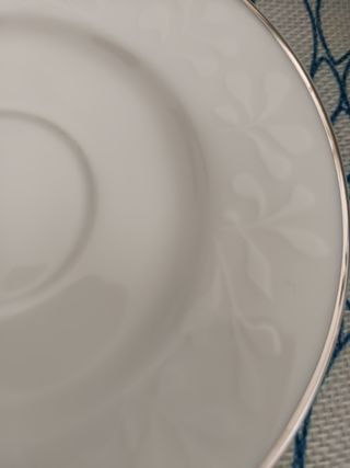 Servizio thè porcellana avorio con perfilo platino