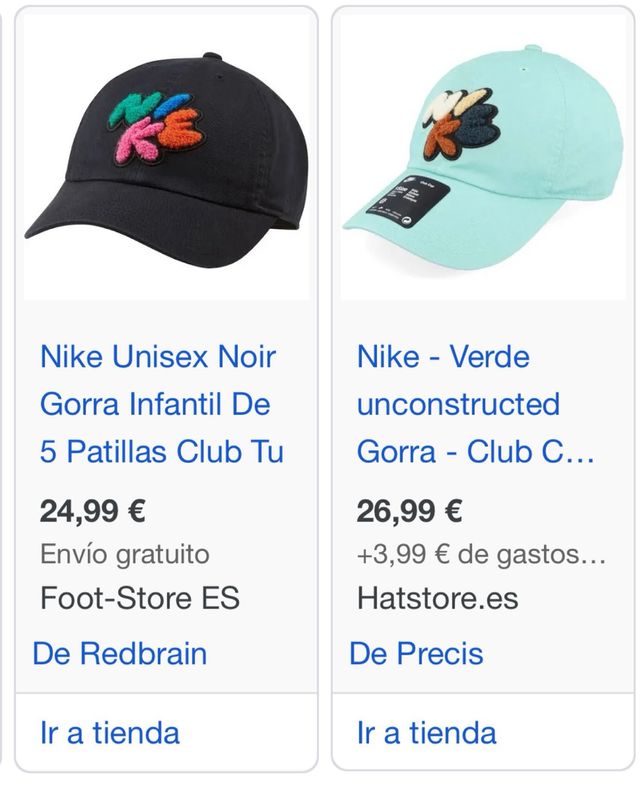 Gorra Nike niños