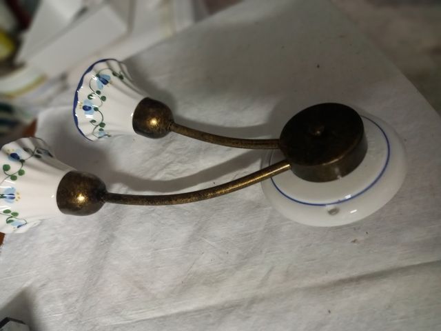 Lampada Parete Ceramica Fiori