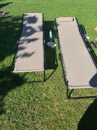 2 Sdraio pieghevoli beige