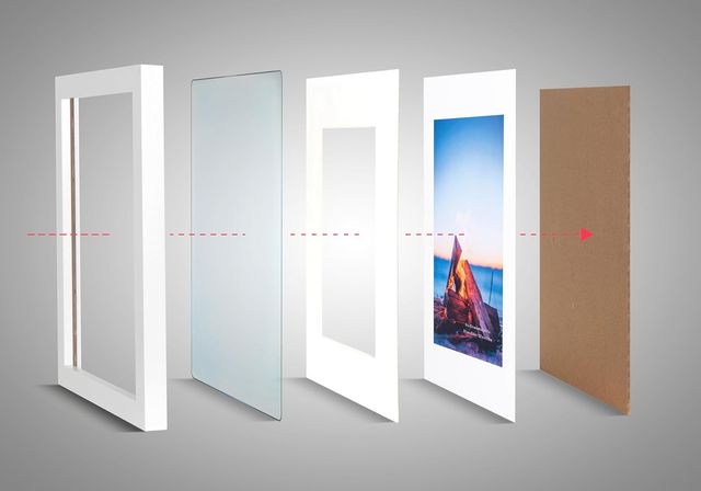 4 Cornici Foto 25x20 cm - Legno Bianco