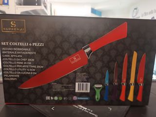 Set Coltelli Suprema! 6pz Rosso