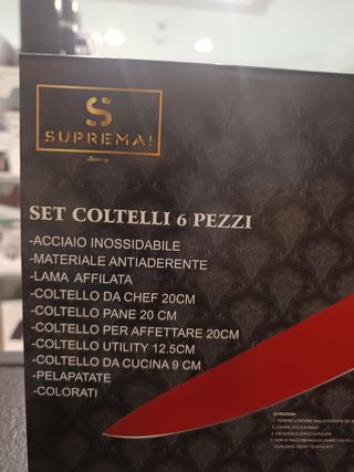 Set Coltelli Suprema! 6pz Rosso