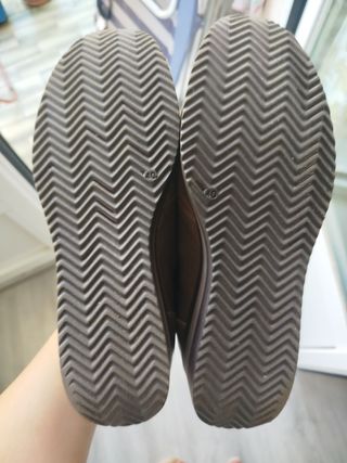 Zapatos Piel Marrón Dorado Talla 40
