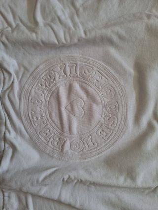 Sudadera crop blanca