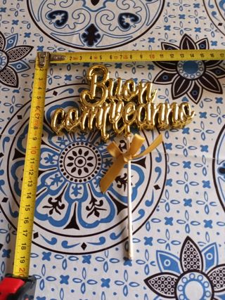 Decorazione Compleanno = Buon Compleanno in plasti
