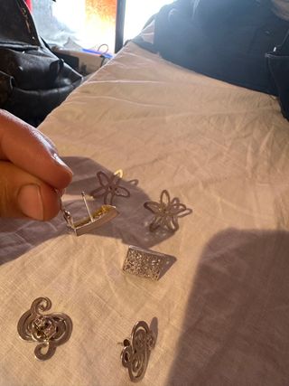 3 pendientes plata 925