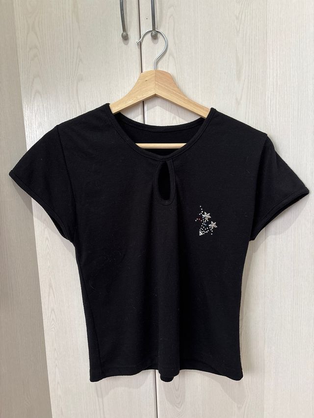 Camiseta negra vintage talla S