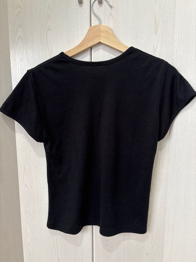 Camiseta negra vintage talla S