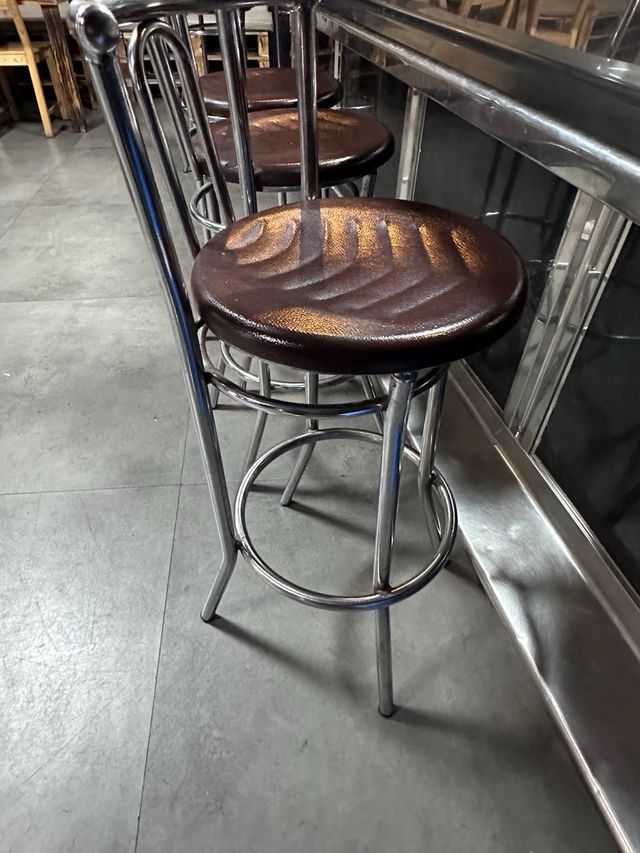 Taburetes acero vintage (5 unid)