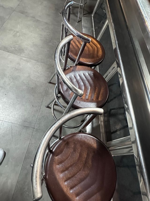 Taburetes acero vintage (5 unid)