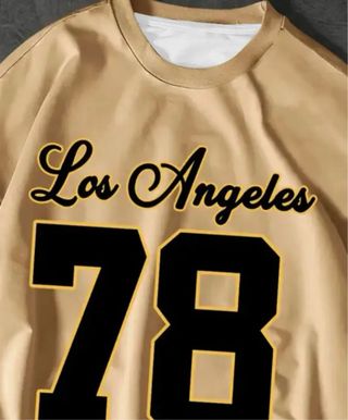 Camiseta Los Ángeles dorada
