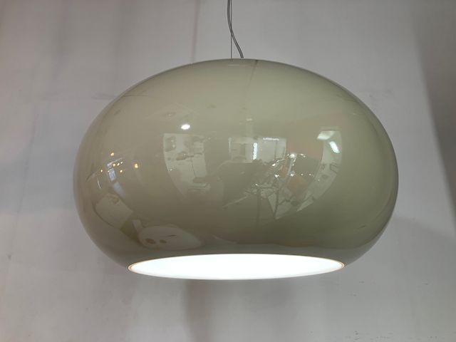 Lampadario vetro sfera tortora d.55